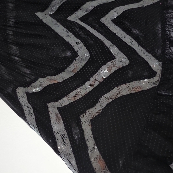 Free People Voile Trapeze Slip Dress Top Lace Polka Dots - Picture 6 of 9